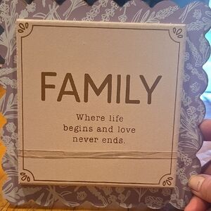 Decorative Family Sign with Floral Border